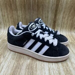 adidas Black & White Campus Suede Low-Top Sneakers